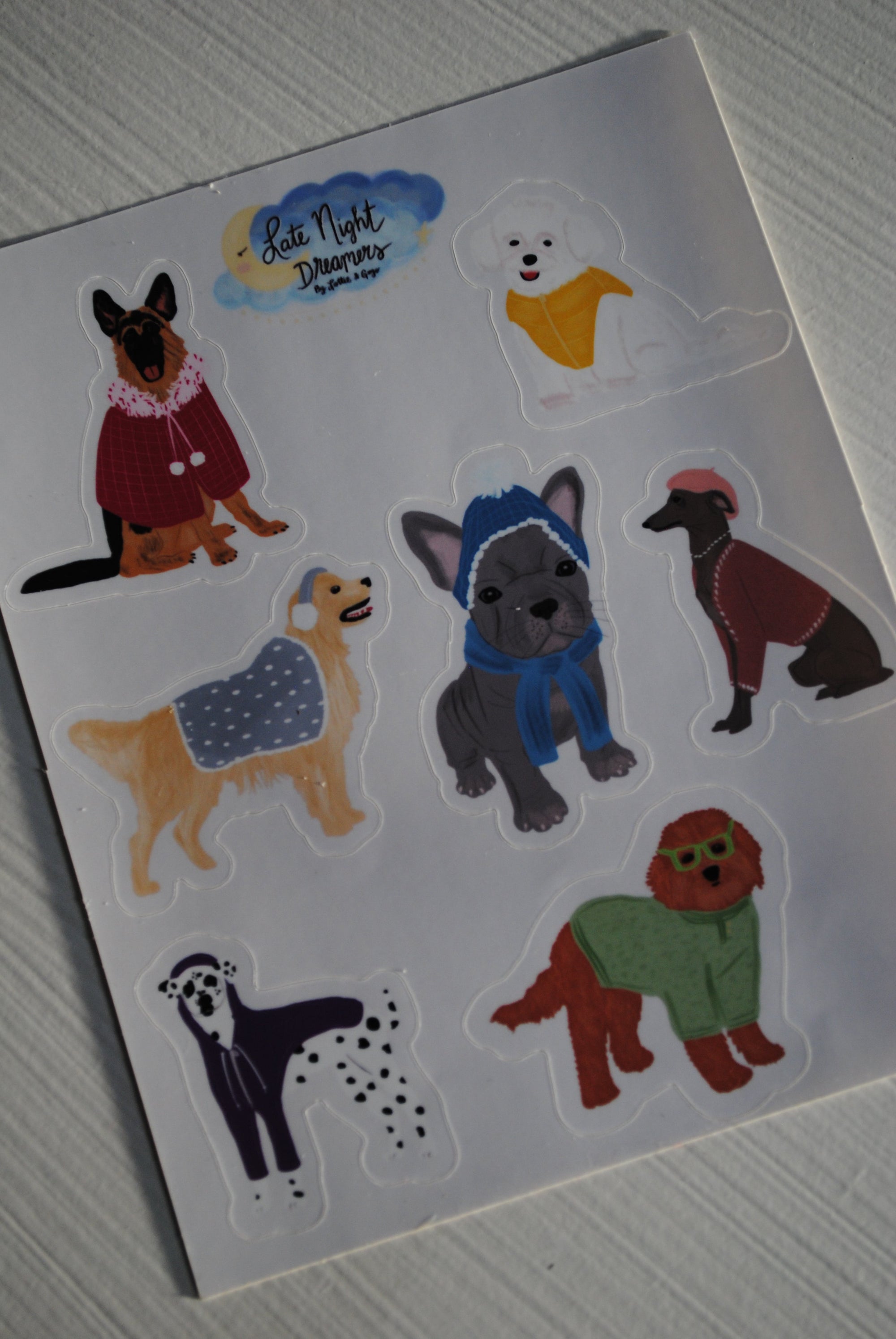 Extra Pups in Parkas Stickers- Sheet